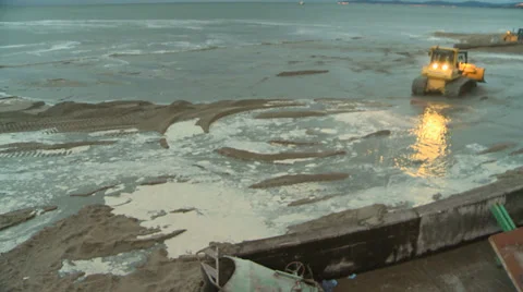 Beach Replenishment, May 2014 Video stock 38034582