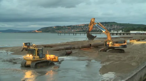 Beach Replenishment, May 2014 Video stock 38036670