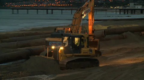 Beach Replenishment, May 2014 Video stock 38036706