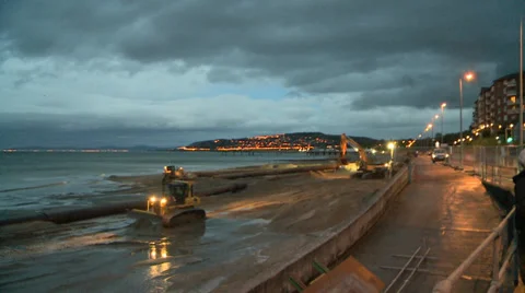 Beach Replenishment, May 2014 Video stock 38036752