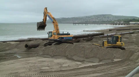 Beach Replenishment, May 2014 Video stock 38242731