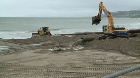 Beach Replenishment, May 2014 Video stock 38245672