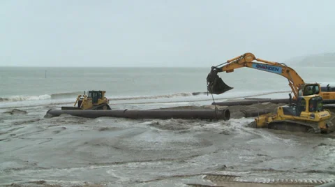 Beach Replenishment, May 2014 Video stock 38247631