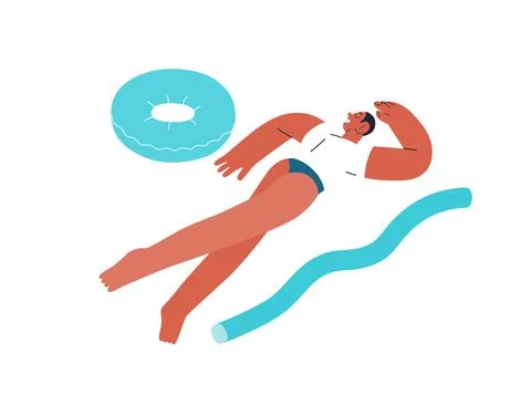 Beach resort activities, modern flat vector illustration Stock Illustration