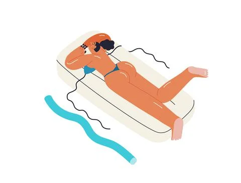 Beach resort activities, modern flat vector illustration Stock Illustration