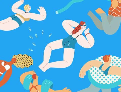 Beach resort activities, modern flat vector illustration Stock Illustration