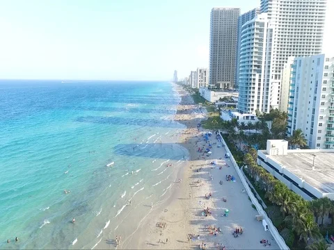 Beach Resort Aerial - High Stock Footage 78544331