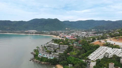 Beach Resort with amzing ocean view Stock Footage 194109994