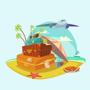 Beach Resort Concept 库存插图