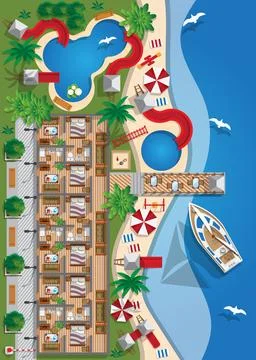 Beach resort. Stock Illustration