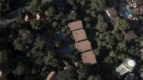 Beach Resort Koh Samui Top Down Thailand Aerial Stock Footage 126970610
