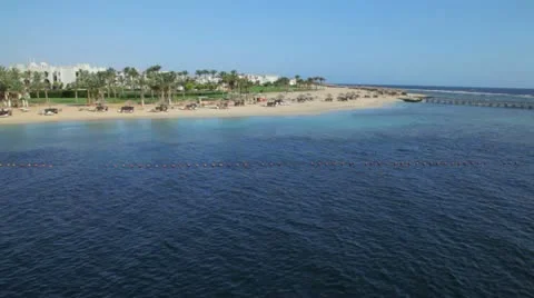 Beach resort at the sea Stock Footage 22641343