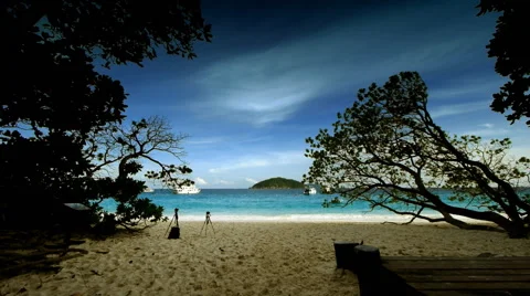 Beach Resort Seamless Loop Footage Stock Footage 63633576