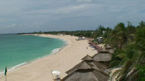 Beach Resort (wide) Stock Footage 476184