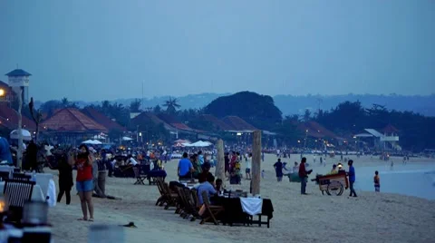 Beach restaurants 1 Stock Footage 7729131