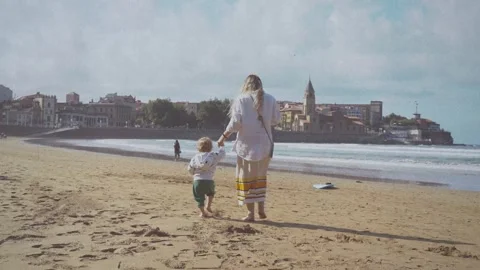 Beach retro Stock Footage 243218040