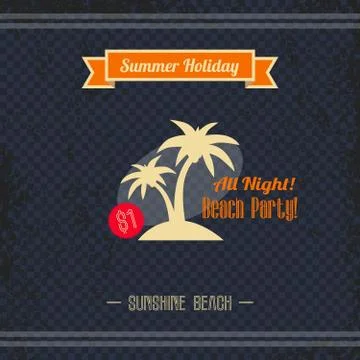 Beach retro page Illustrazione stock