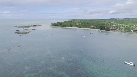 Beach revealing ocean pool and drink service Stock Footage 277941513