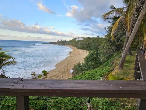 Beach in Rincon. Stock Photos
