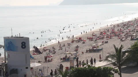 Beach - Rio De Janeiro, Brazil 스톡 동영상 24890874
