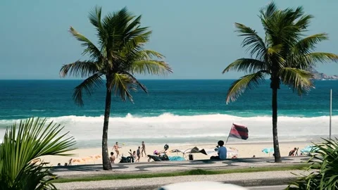 Beach in Rio de Janeiro Stock Footage 262826434