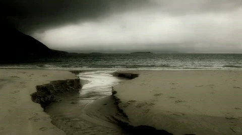 Beach River  Stock Footage 646074