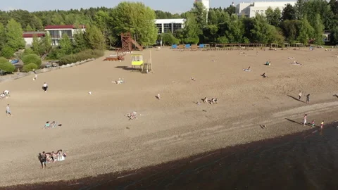 Beach by the river Stock Footage 142601901