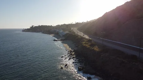 Beach Road Stock Footage 128944447