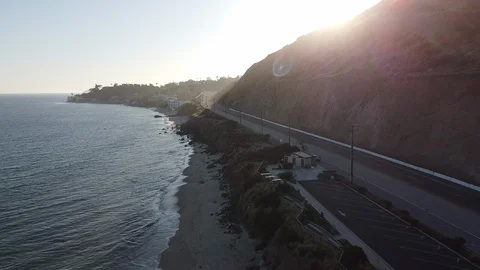 Beach Road Stock Footage 128945534