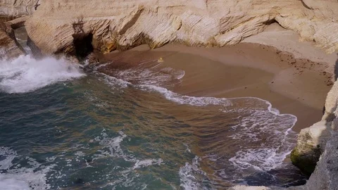 Beach Rock Waves Stock Footage 71811828