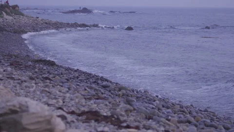 Beach Rock Waves Stock Footage