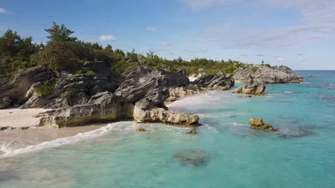 Beach with rocks Stock Footage 210459234