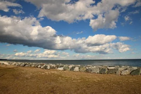 Beach With Rocks Stock Photos