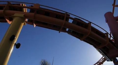 BEACH ROLLER COASTER IN SLOW MOTION Video stock 63319585