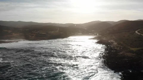 Beach with rough sea 12 Stock Footage 242002065