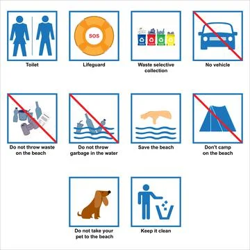 Beach rules Stock Illustration