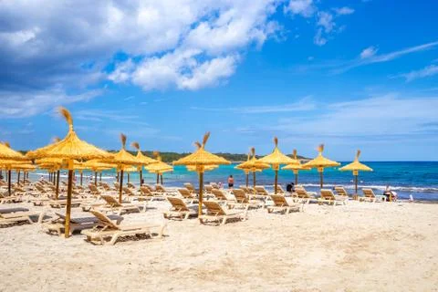 Beach in Sa Coma, Mallorca, Spain Stock Photos