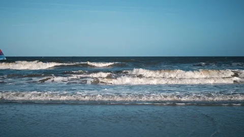 Beach Sailboat Stock Footage 93019830