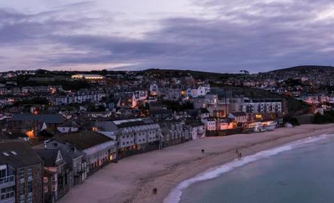 Beach Saint Ives Evening Stock Photos