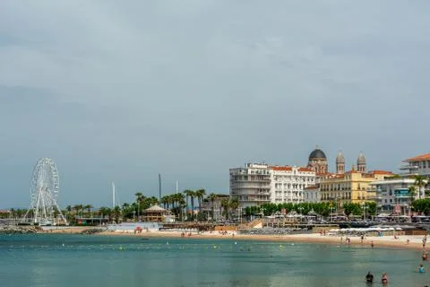 Beach of Saint-Raphael Stock Photos