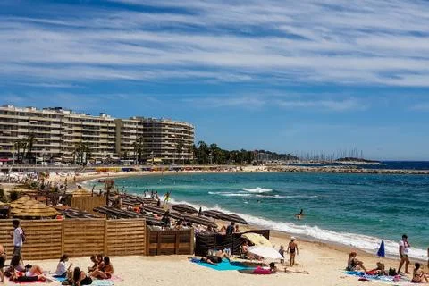 Beach of Saint-Raphael Stock Photos