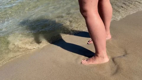 Beach with Sand and Sea Stock Footage 285765997