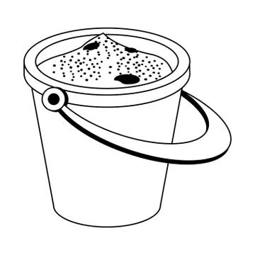 Beach sand bucket isolated Stock-Illustration