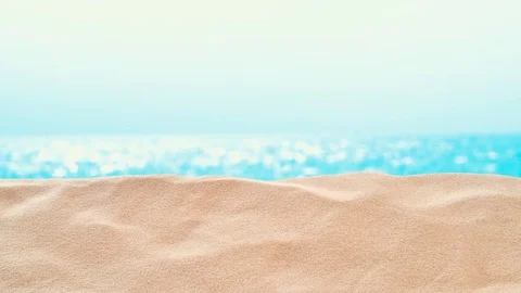 On the Beach - sand dune in front of beautiful  azure sea - loop - ProRes Stockbeeldmateriaal 77808355