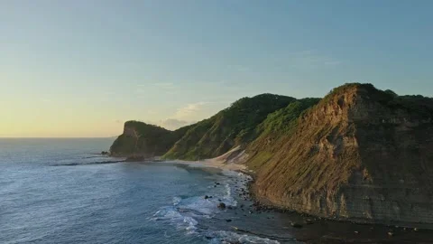 Beach Sand Dune Playa Duna Nicaragua Drone Stock Footage 153631766