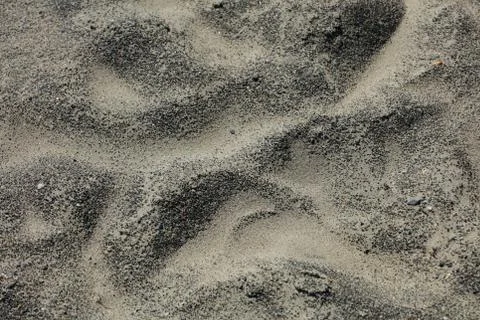 Beach sand ground macro background covid-19 june season creta island greece m Stock Photos