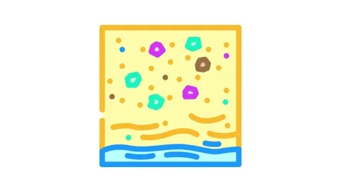 Beach sand microplastics animation Stock Footage 327255739