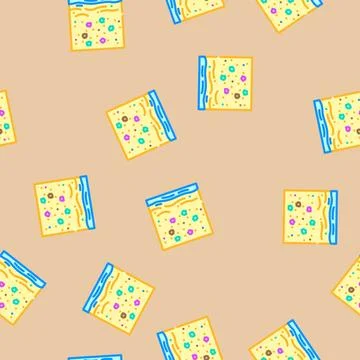 Beach sand microplastics vector seamless pattern Illustrazione stock