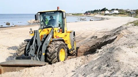 Beach sand moving Stock Footage 90245603