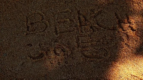 Beach Sand Sunlights text hd footage Stock Footage 95395644